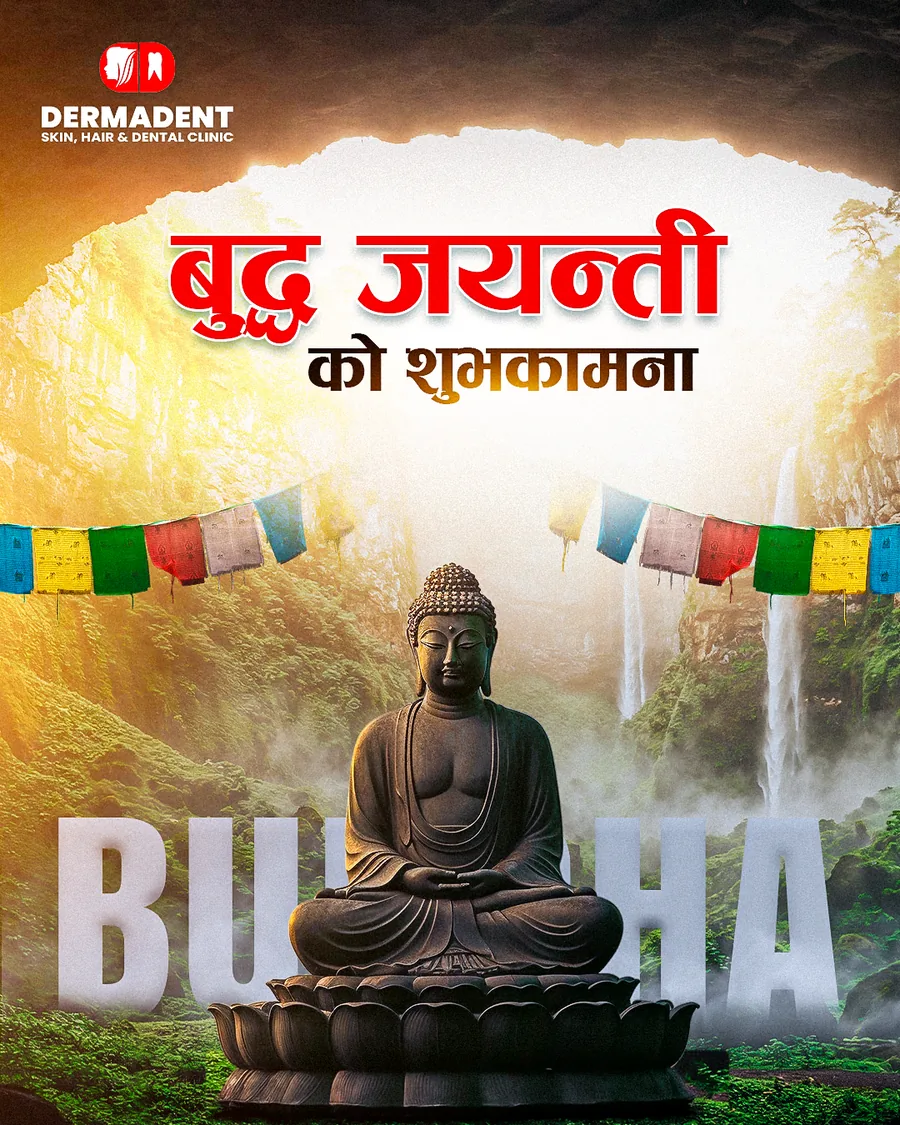 Buddha Jayanti festival creative — Dermadent clinic